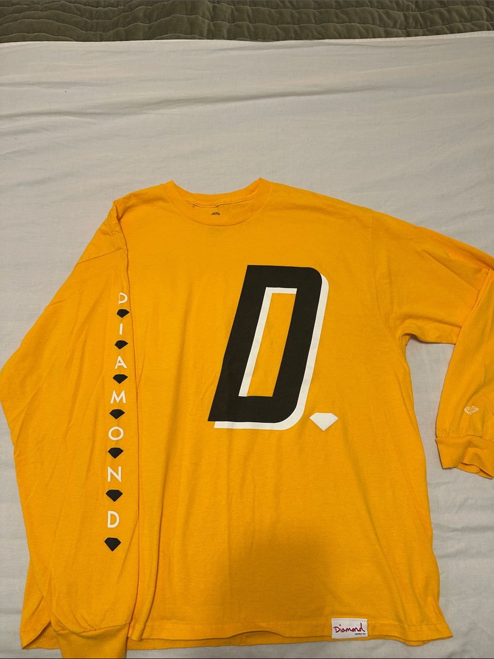 Diamond Supply Co. Men's Long-Sleeve Graphic Shirt - Yellow